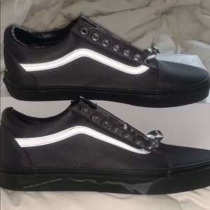 >💟HARRY POTTER DEATLY HALLOWS OLD SKOOL BLACK W/ REFLECTORS 😍VANS BRAND NEW
